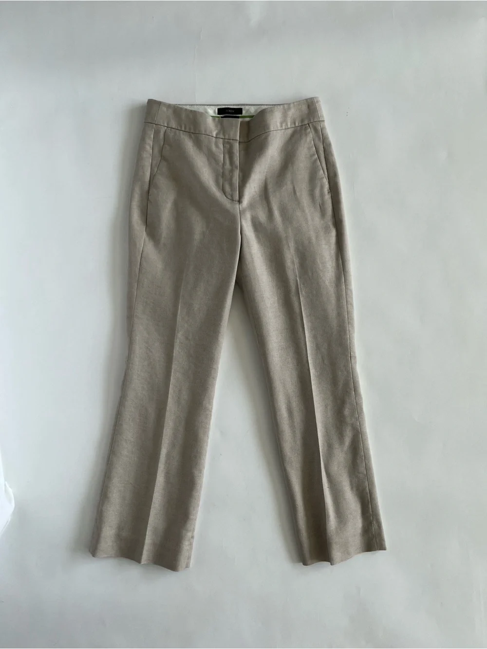 J. Crew Linen-Blend Light Taupe Hayden Dress Pants